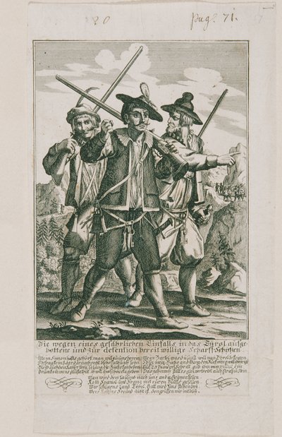 La difesa tirolese del 1703: tiratori scelti da Elias Baeck