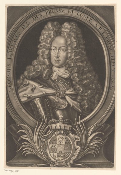 Ritratto di Giorgio Ludovico, re di Gran Bretagna e Irlanda da Elias Christopf Heiss