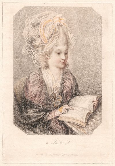 Un ritratto (Giovane donna che legge un libro) da Elias Martin