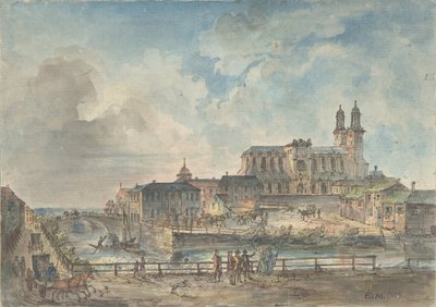 Veduta della cattedrale di Uppsala da nord, XVIII-inizio XIX secolo da Elias Martin