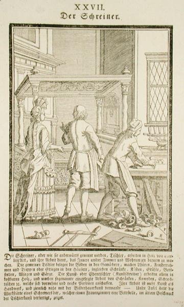 Il falegname (incisione) da Elias Pomelius