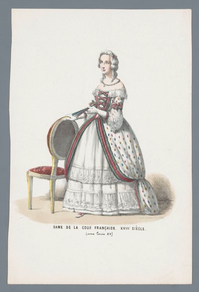 Dama della corte francese (XVIII secolo, sotto Luigi XV) da Elias Spanier