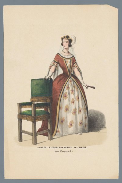 Dama di corte francese XVI secolo sotto Francesco I da Elias Spanier