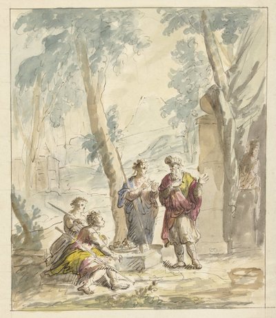 Abramo riceve i tre angeli da Elias van Nijmegen
