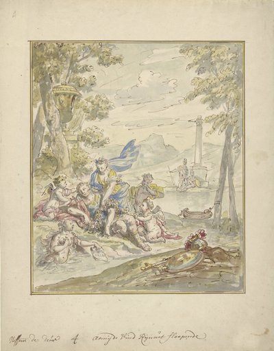 Progetto per una decorazione di una stanza con Armida e Rinaldo da Elias van Nijmegen