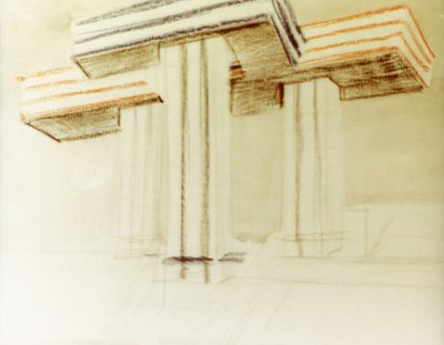 Disegno di progetto per il wolkenbugel (cloud-iron) di El Lissitzky da Eliezer Markowich Lissitzky