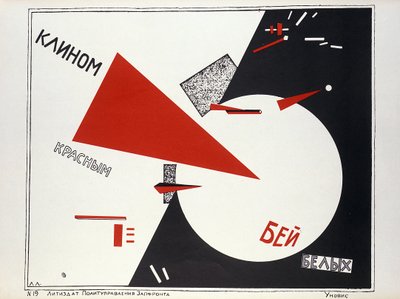 Con il triangolo rosso colpisce i bianchi! , manifesto di propaganda da Eliezer Markowich Lissitzky