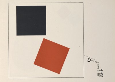 Su due quadrati, 1922 da Eliezer Markowich Lissitzky