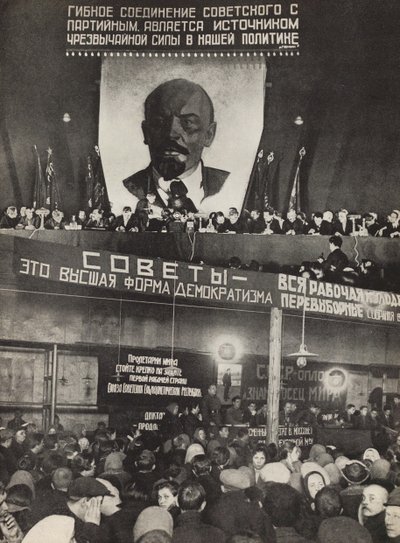 Soviet - la forma più alta di democrazia. Illustrazione da L