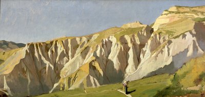 Scogliere di Volterra (olio su tavola) da Elihu Vedder