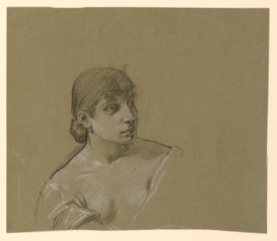 Disegno, Ritratto di giovane donna, 1885 ca. da Elihu Vedder