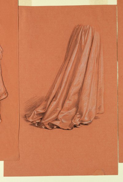 Disegno, panneggio (studio per il dipinto a olio "Corteo nuziale"), 1872 ca. da Elihu Vedder