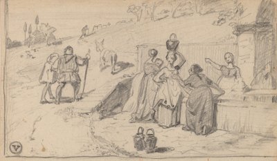 Padre e figlio, c. 1859 da Elihu Vedder