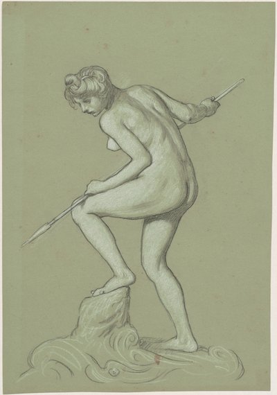 Ragazza che infilza un delfino da Elihu Vedder