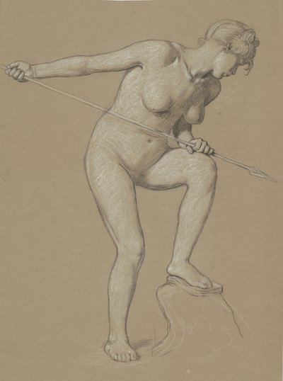 Ragazza che Caccia un Delfino, c. 1900 da Elihu Vedder