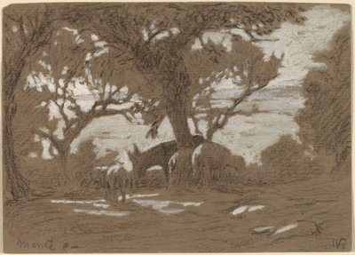 Monte Colognola - Pecore al pascolo sul Lago Trasimeno da Elihu Vedder