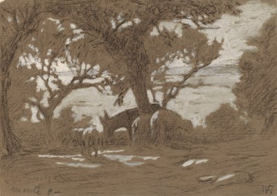 Monte Colognola - Pecore al pascolo sul Lago Trasimeno da Elihu Vedder