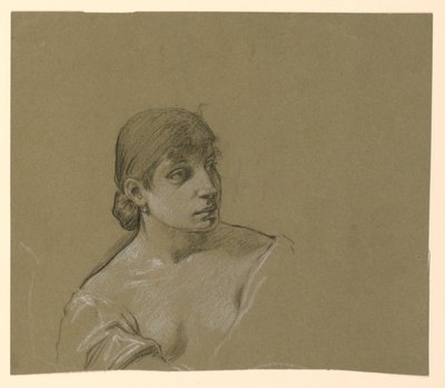 Ritratto di una giovane donna da Elihu Vedder