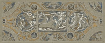 Studio preliminare per il soffitto della Huntington House, da 60 studi per il soffitto della Huntington da Elihu Vedder