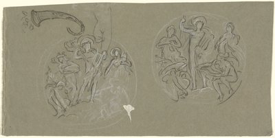 Foglio di studi per il Soffitto di Huntington da Elihu Vedder