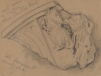 Schizzo di un Frammento da un Muro a Capri, c. 1897 da Elihu Vedder