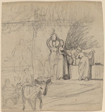 Figlio e asino, c. 1859 da Elihu Vedder