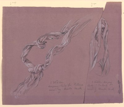 Studi di drappeggio di "Fortuna" da Elihu Vedder