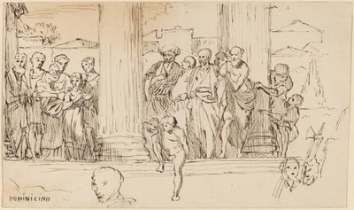 Studio dopo Domenichino, c. 1858 da Elihu Vedder