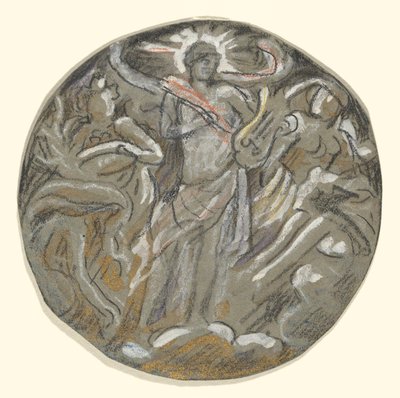 Studio per il tondo centrale del soffitto di Huntington - Apollo e le quattro stagioni da Elihu Vedder