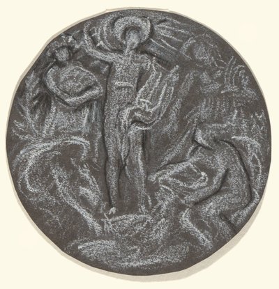 Studio per il Tondo Centrale del Soffitto di Huntington: Apollo e le Quattro Stagioni da Elihu Vedder