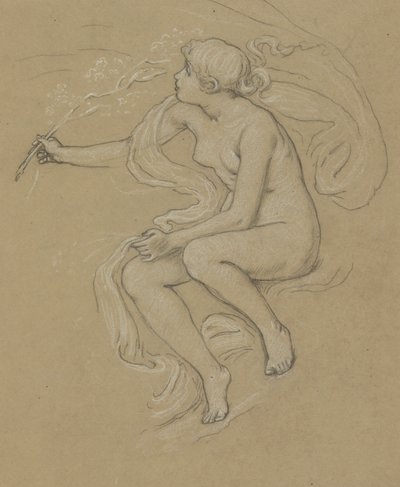 Studio per Figura della Primavera da Elihu Vedder