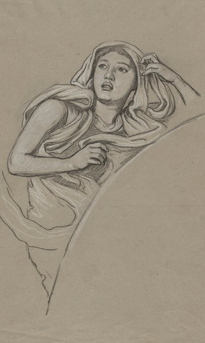 Studio per Figura a destra di Luna da Elihu Vedder