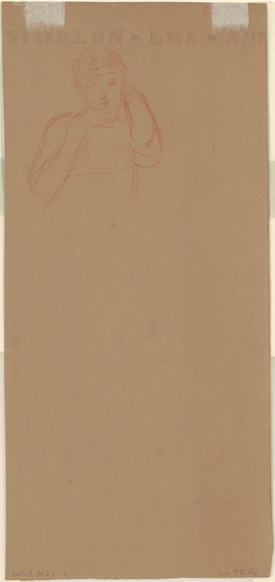 Studio per "Ragazze Greche che si Bagnano" (verso) da Elihu Vedder