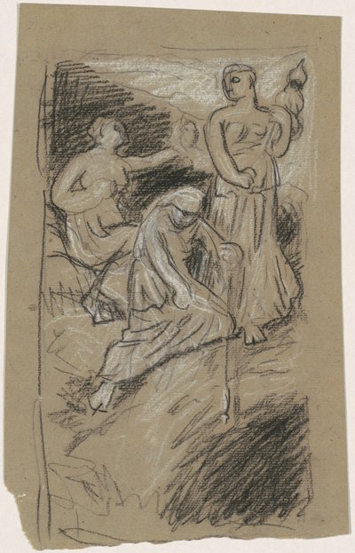 Studio per "Le Parche che raccolgono le stelle" da Elihu Vedder