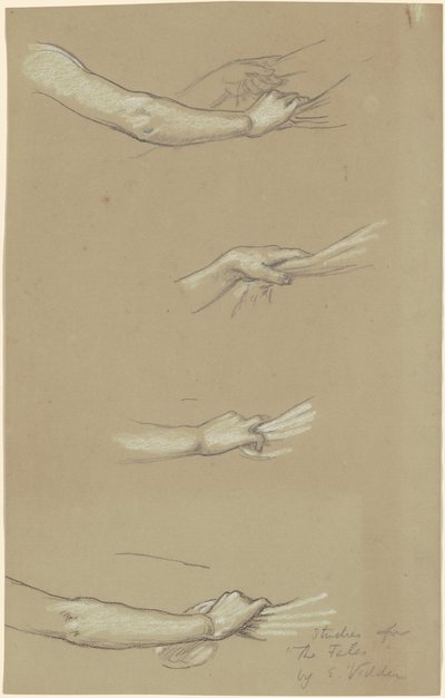 Studio per Le Parche che raccolgono le stelle da Elihu Vedder