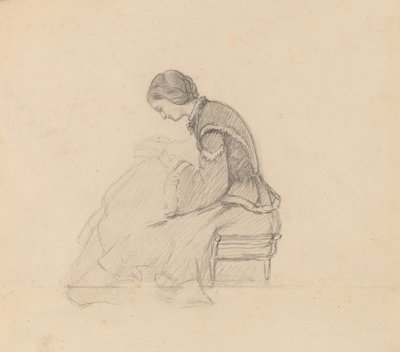 Studio di una ragazza che legge da Elihu Vedder