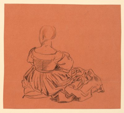 Studio di una donna seduta in costume da Elihu Vedder