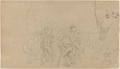 Scena di villaggio da Elihu Vedder