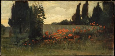Cipresso e papaveri da Elihu Vedder