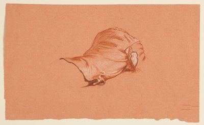 Studio di drappeggio per torso maschile in costume da Elihu Vedder