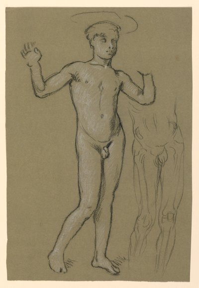 Studio di figura per un progetto di fontana da Elihu Vedder