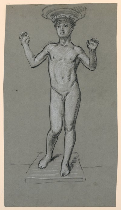 Studio di figura per un progetto di fontana da Elihu Vedder