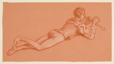 Studio di una Figura Maschile in Costume da Elihu Vedder