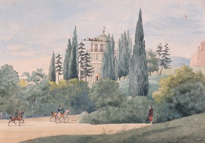 Cavalieri in un paesaggio italiano da Elisa Bonaparte