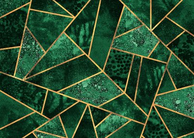 Motivo geometrico color smeraldo da Elisabeth Fredriksson