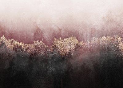 Foresta nebbiosa color oro rosa da Elisabeth Fredriksson