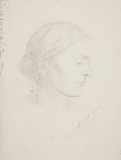 Donna anziana di profilo da Elisabeth Jerichau Baumann