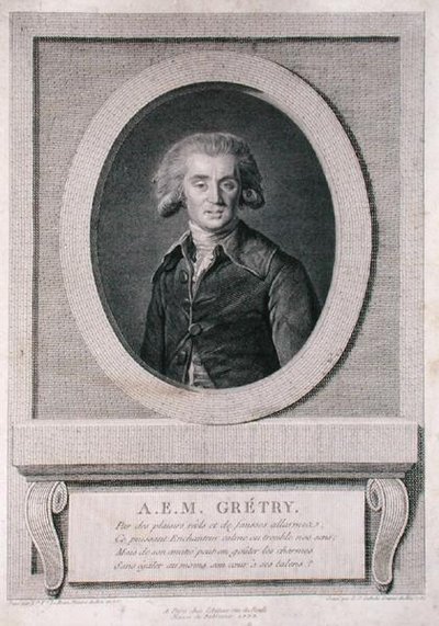 Andre Ernest Modeste Gretry inciso da Louis Jacques Cathelin, 1786 da Elisabeth Louise (after) Vigee Lebrun