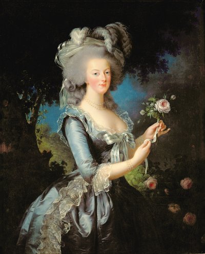 Maria Antonietta con una rosa da Elisabeth Louise Vigee Lebrun