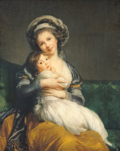 Autoritratto con un Turbante e suo Figlio da Elisabeth Louise Vigee Lebrun